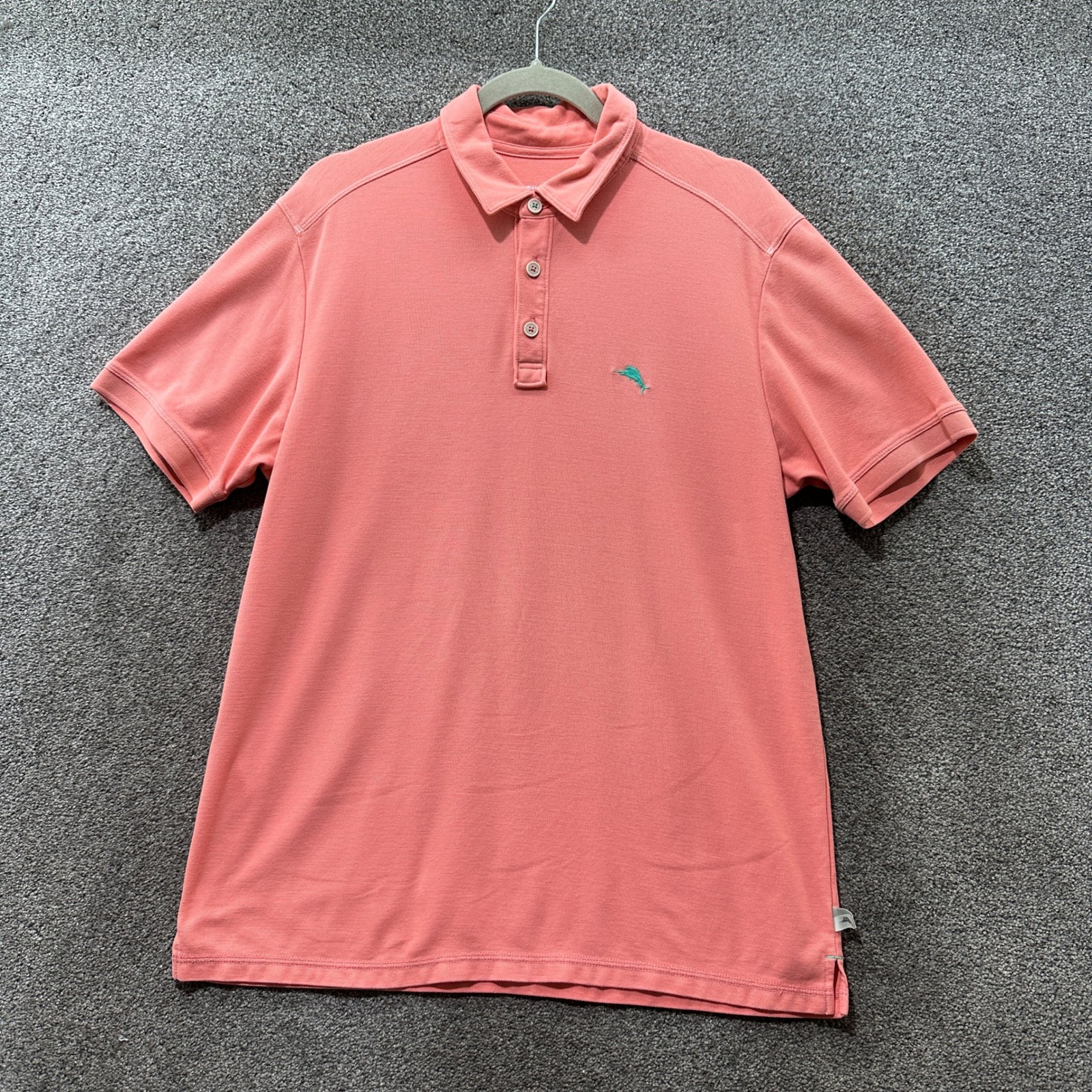 Tommy Bahama Islandzone Emfielder Polo Shirt Men Medium Coral Pink Golf Beach